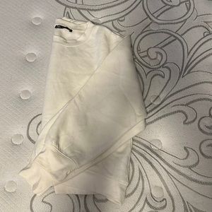 Zara off white crew neck sweater